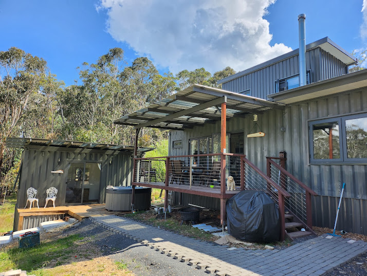 Karinya Container Home accommodation at Redgate Farmstay in Hartley, Blue Mountains NSW