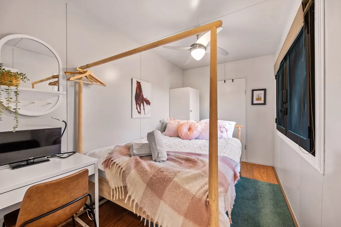 Container home queen bedroom