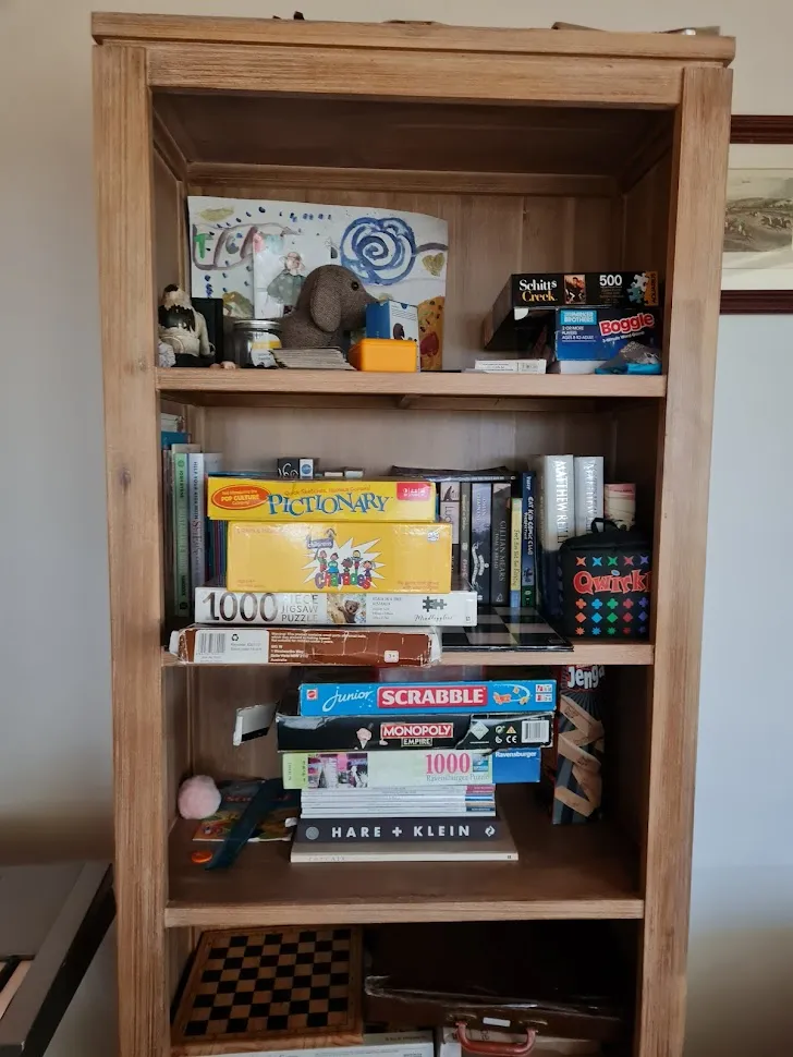 Games and entertainment shelf
